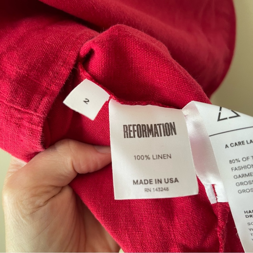 Reformation Cherry Button-Front A-Line Skirt - image 3